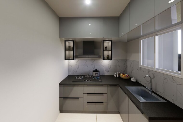 Kitchen, my-home-sayuk 2.5 Bedroom 1572 Sq.Ft. Apartment In Tellapur Hyderabad 9873980