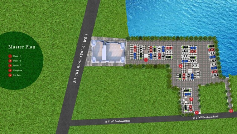 Master Plan, realtech-teen-satti 2 Bedroom 703 Sq.Ft. Apartment In Rajarhat Kolkata 9727934