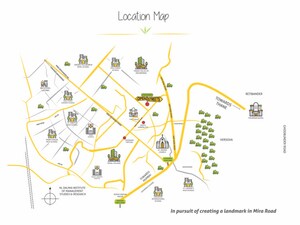 2 BHK Apartment – Map Location View at JP North Barcelona, Mira Road - for Rent