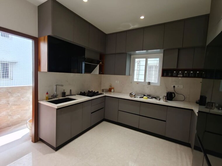 Kitchen, ambience-courtyard 3 Bedroom 1640 Sq.Ft. Apartment In Manikonda Hyderabad 9923618