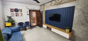 Living Room in 3 BHK Apartment at Qualitas Serenity Park, Kokapet – for Rent