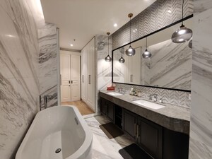 Kitchen in 3 BHK Apartment at Bhartiya City Leela Residences, Thanisandra Main Road – for Rent