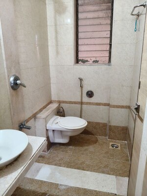 Bathroom in 2.5 BHK Apartment at Sai Sthan CHS, Nerul – for Rent