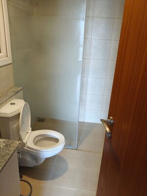 Bathroom in 2.5 BHK Apartment at Bhartiya Nikoo Homes, Thanisandra Main Road – for Rent