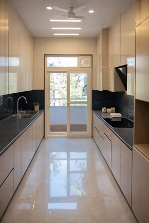 Kitchen in 4 BHK Builder Floor at Sushant Lok I – for Rent