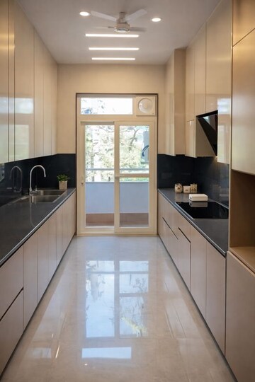 Kitchen in 4 BHK Builder Floor at Sushant Lok I – for Rent