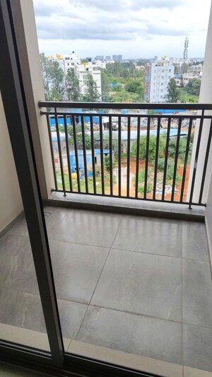 Balcony in 3 BHK Apartment at Goyal Orchid Piccadilly, Thanisandra Main Road – for Rent