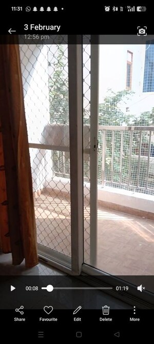 Balcony in 3 BHK Apartment at Uninav Bliss, Raj Nagar Extension – for Rent