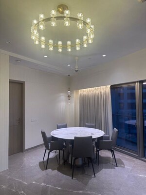 Dining area in 3 BHK Apartment at Lodha World View, Worli – for Rent