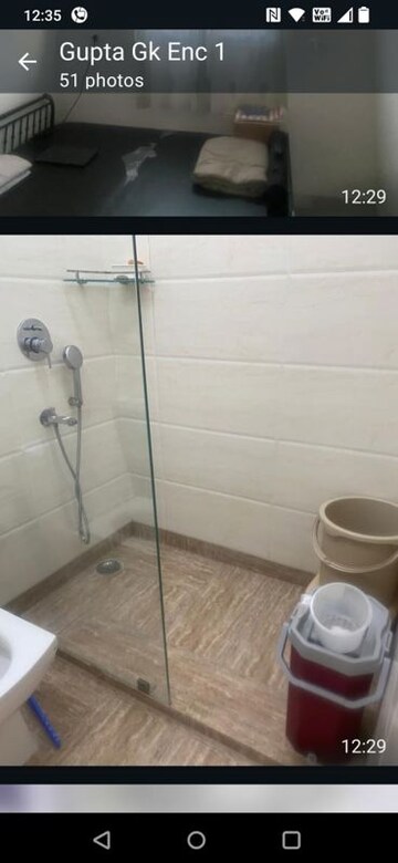 Bathroom in 2 BHK Builder Floor at Greater Kailash I – for Rent