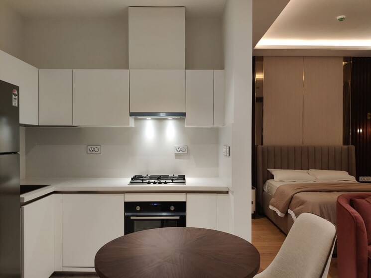 Kitchen, bhartiya-city-leela-residences Studio 856 Sq.Ft. Apartment In Thanisandra Main Road Bangalore 9927728