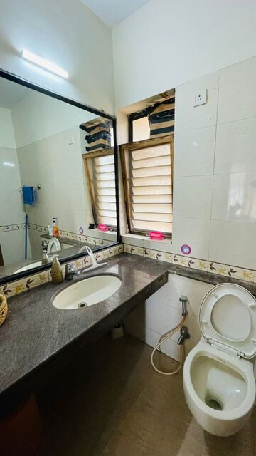 Bathroom in 2 BHK Apartment at K Raheja Heights, Malad East – for Rent