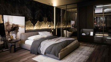 Bedroom in 2 BHK Apartment at Lodha Vista, Lower Parel – for Rent