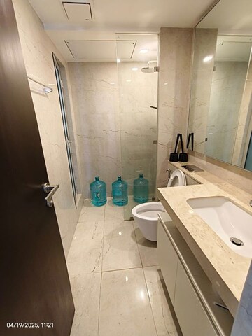 Bathroom in 2 BHK Apartment at Hiranandani Atlantis, Powai – for Rent