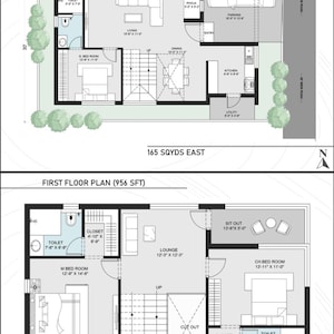 Floor Plan in 3 BHK Villa at Isnapur – for Sale