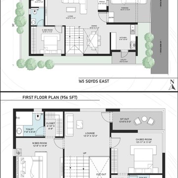 Floor Plan in 3 BHK Villa at Isnapur – for Sale