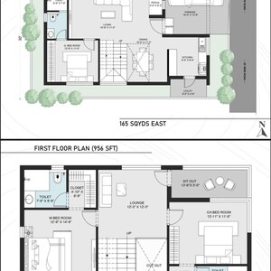 Floor Plan in 3 BHK Villa at Isnapur – for Sale