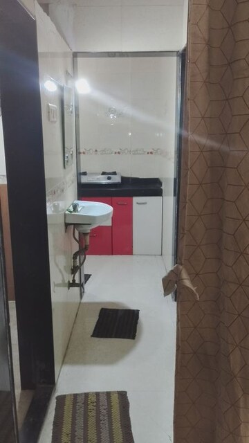 Bathroom in 1 BHK Apartment at Kopar Khairane – for Rent