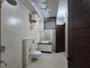 Bathroom in 3 BHK Apartment at Chattarpur – for Rent