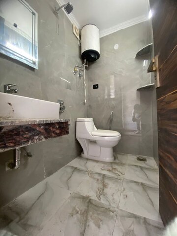 Bathroom in 3 BHK Builder Floor at Chattarpur – for Rent