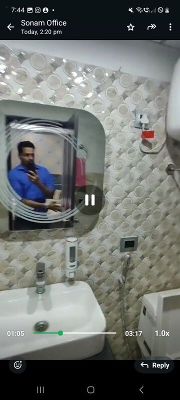 Bathroom in 3 BHK Apartment at Bluemoon Central, Raj Nagar Extension – for Sale