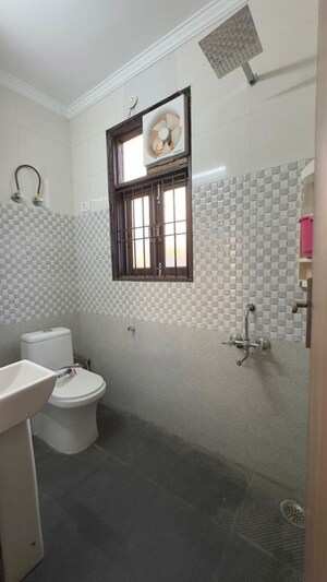 Bathroom in 3 BHK Builder Floor at Chattarpur – for Rent