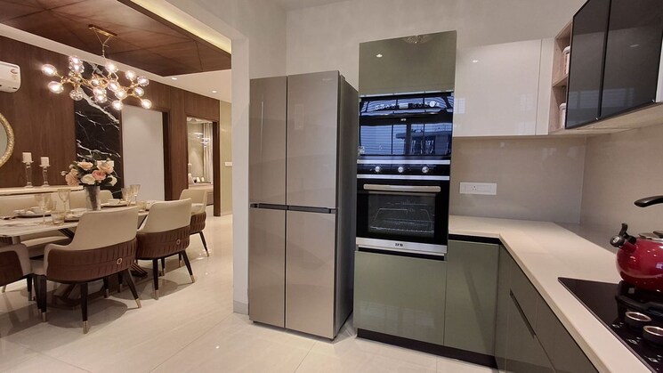 Kitchen, northview-homez 3 Bedroom 1200 Sq.Ft. Apartment In Ambala Highway Zirakpur 9931331