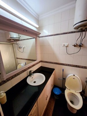 Bathroom in 3 BHK Apartment at East Of Kailash – for Rent