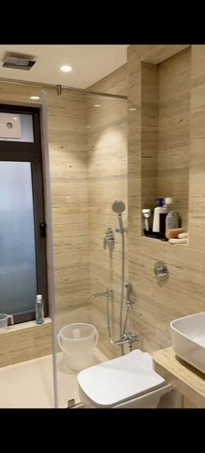 Bathroom in 3 BHK Apartment at L Nagpal Bhagirathi Sadan, Khar West – for Rent