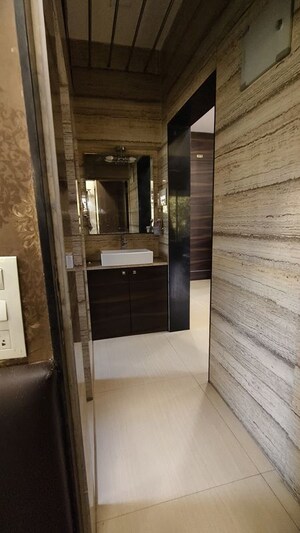 Bathroom in 1.5 BHK Apartment at Dudhsagar Apartment, Goregaon East – for Rent