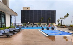 Swimming Pool in Studio Apartment at M3M Skywalk, Sector 74 – for Rent