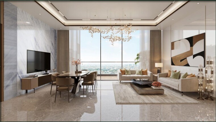 Living Room, smart-world-natures-court 1.5 Bedroom 1004 Sq.Ft. Apartment In Manesar Sector 9 Gurgaon 9932102