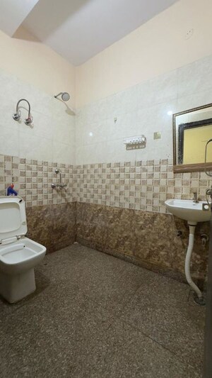 Bathroom in 1 BHK Builder Floor at Chattarpur – for Rent