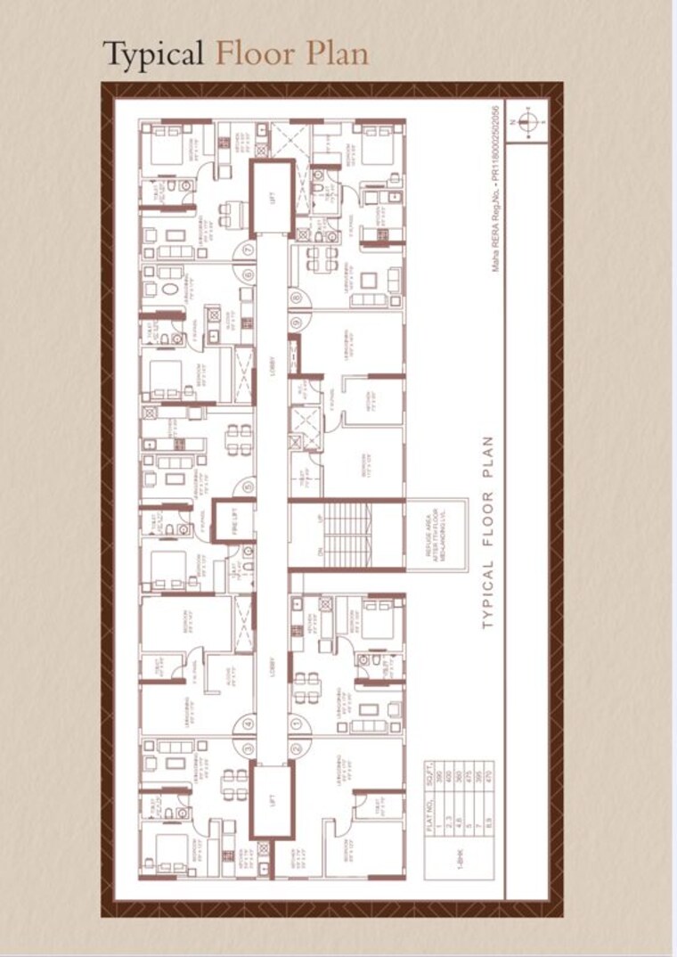 Floor Plan, andheri west 1 Bedroom 425 Sq.Ft. Apartment In Andheri West Mumbai 9932382