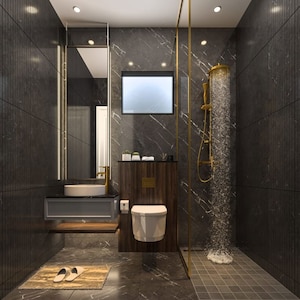 Bathroom in 3 BHK Apartment at Singhpura – for Sale