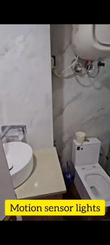 Bathroom in 3 BHK Apartment at Sanchar Nest Palm Heights, Wave City – for Sale