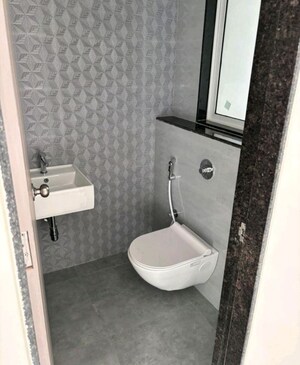 Bathroom in 2 BHK Apartment at Ashar Axis, Majiwada – for Rent