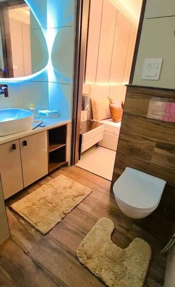 Bathroom in 2 BHK Apartment at Ramky Towers, Gachibowli – for Rent