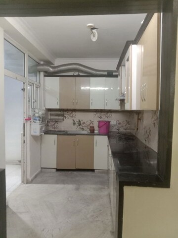 Kitchen in 3 BHK Apartment at Mahagun Mansion I and II, Vaibhav Khand – for Rent
