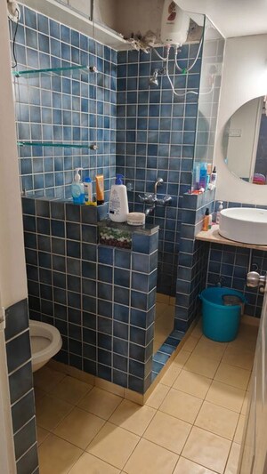 Bathroom in 3 BHK Apartment at Fortaleza CHSL, Kalyani Nagar – for Rent