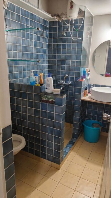Bathroom in 3 BHK Apartment at Fortaleza CHSL, Kalyani Nagar – for Rent