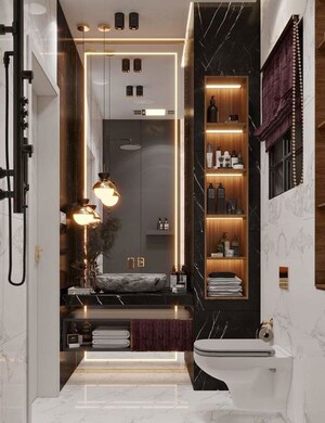 Living Room in 5 BHK Apartment at Mahagun Marvella, Sector 78 – for Rent