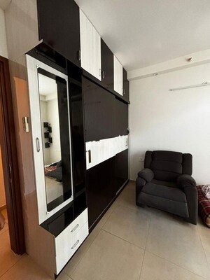 Kitchen in 3 BHK Apartment at Bhartiya City Nikoo Homes 4, Thanisandra Main Road – for Rent