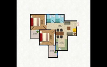 Floor Plan in 2 BHK Apartment at Sidhartha Diplomats Golf Link, Sector 110 – for Sale