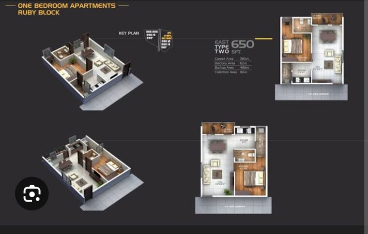 Floor Plan, tranquillo-mpr-urban-city 1 Bedroom 650 Sq.Ft. Apartment In Patighanpur Hyderabad 9897260