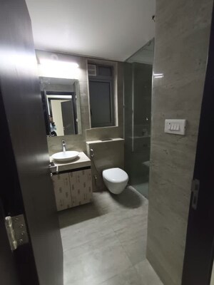 Bathroom in 1 BHK Apartment at Chandak 34 Park Estate, Goregaon West – for Rent