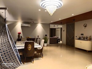 Living Room in 4 BHK Apartment at Sushant Lok I – for Rent