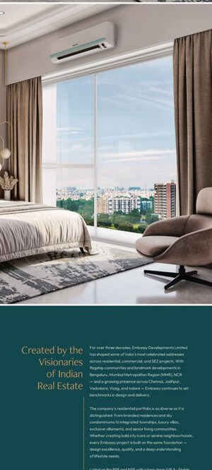 Bedroom in 3 BHK Apartment at Embassy One Thane, Panch Pakhadi – for Sale