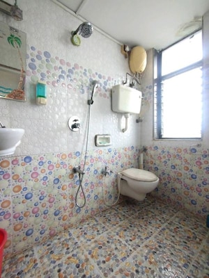 Bathroom in 1 BHK Apartment at Mahape – for Rent