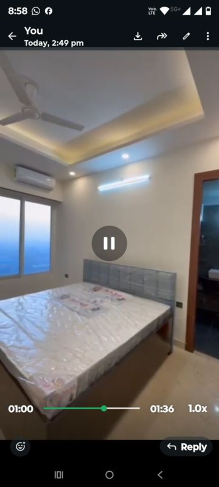 Bedroom, mahagun-moderne 3 Bedroom 1550 Sq.Ft. Apartment In Sector 78 Noida 9938851